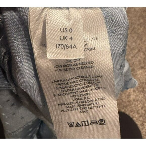 FREE PEOPLE ADULT SATIN LIGHT BLUE MINI SKIRT SIZE 0 EUC - Picture 8 of 9